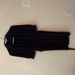 Simple/ elegant black button down ladies dress
